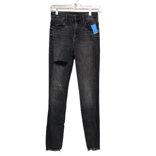 Jeans Skinny By Mother Jeans In Black Denim, Size: 0