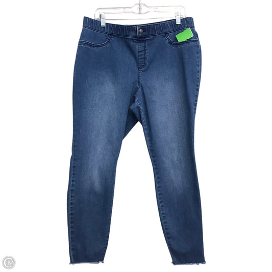 Jeans Skinny By Hue In Blue Denim, Size: 16