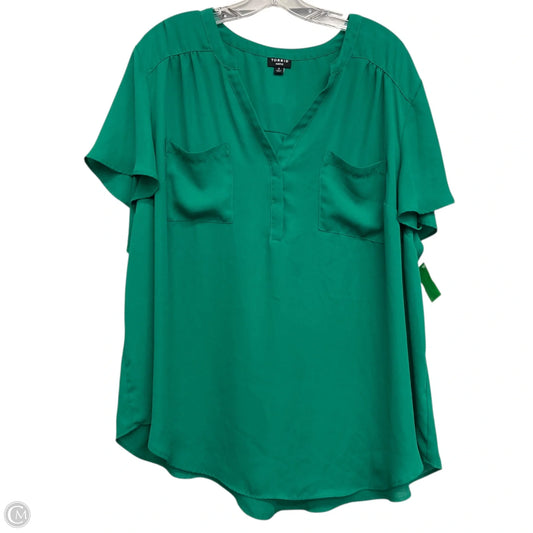 Top Short Sleeve By Torrid In Green, Size: 3x