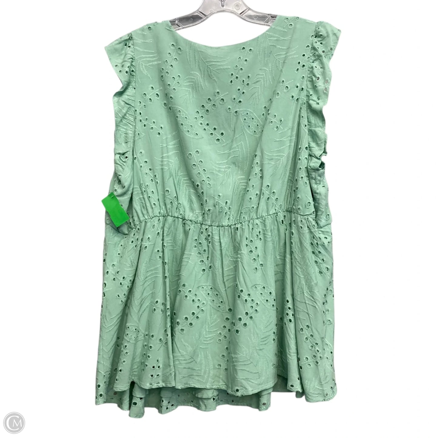 Top Sleeveless By Torrid In Green, Size: 2x