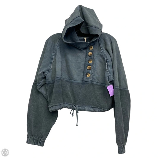 Athletic Top Long Sleeve Hoodie By Free People In Blue, Size: S