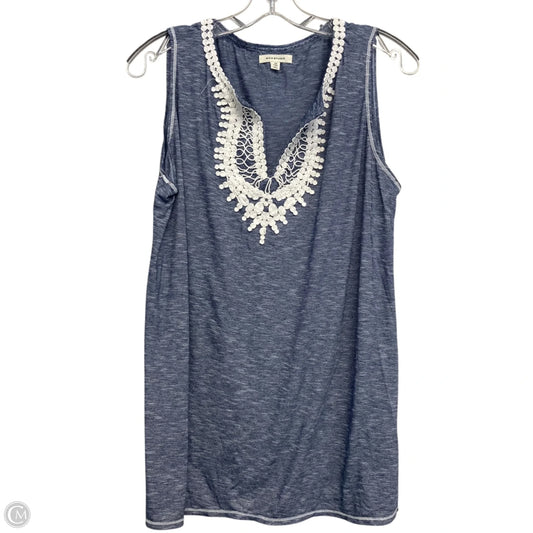 Top Sleeveless By Max Studio In Blue, Size: 1x