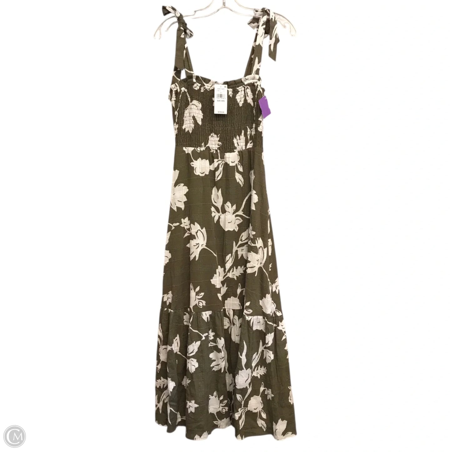 Dress Casual Maxi By Sanctuary In Green & White, Size: Xxs