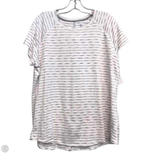Athletic Top Short Sleeve By Champion In Striped Pattern, Size: 1x