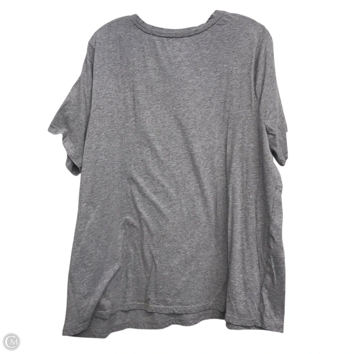 Top Short Sleeve Basic By Ava & Viv In Grey, Size: 1x