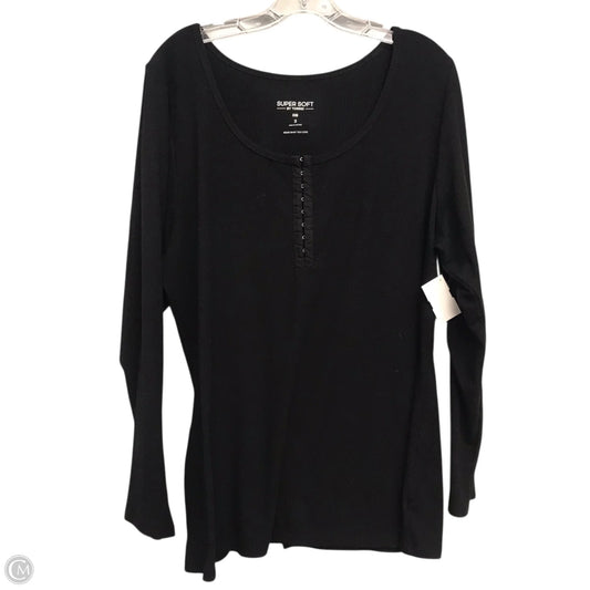 Top Long Sleeve Basic By Torrid In Black, Size: 3x