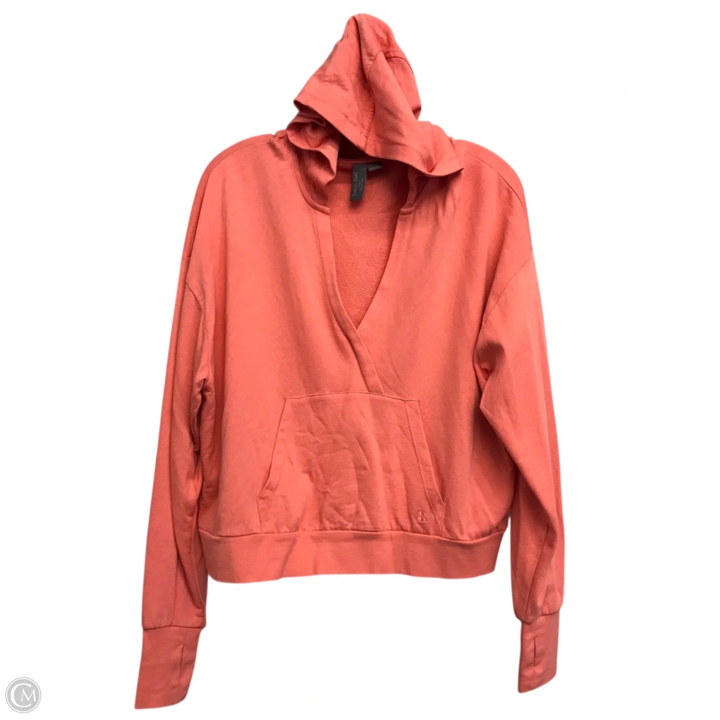 Athletic Top Long Sleeve Hoodie By Sweaty Betty In Orange, Size: M