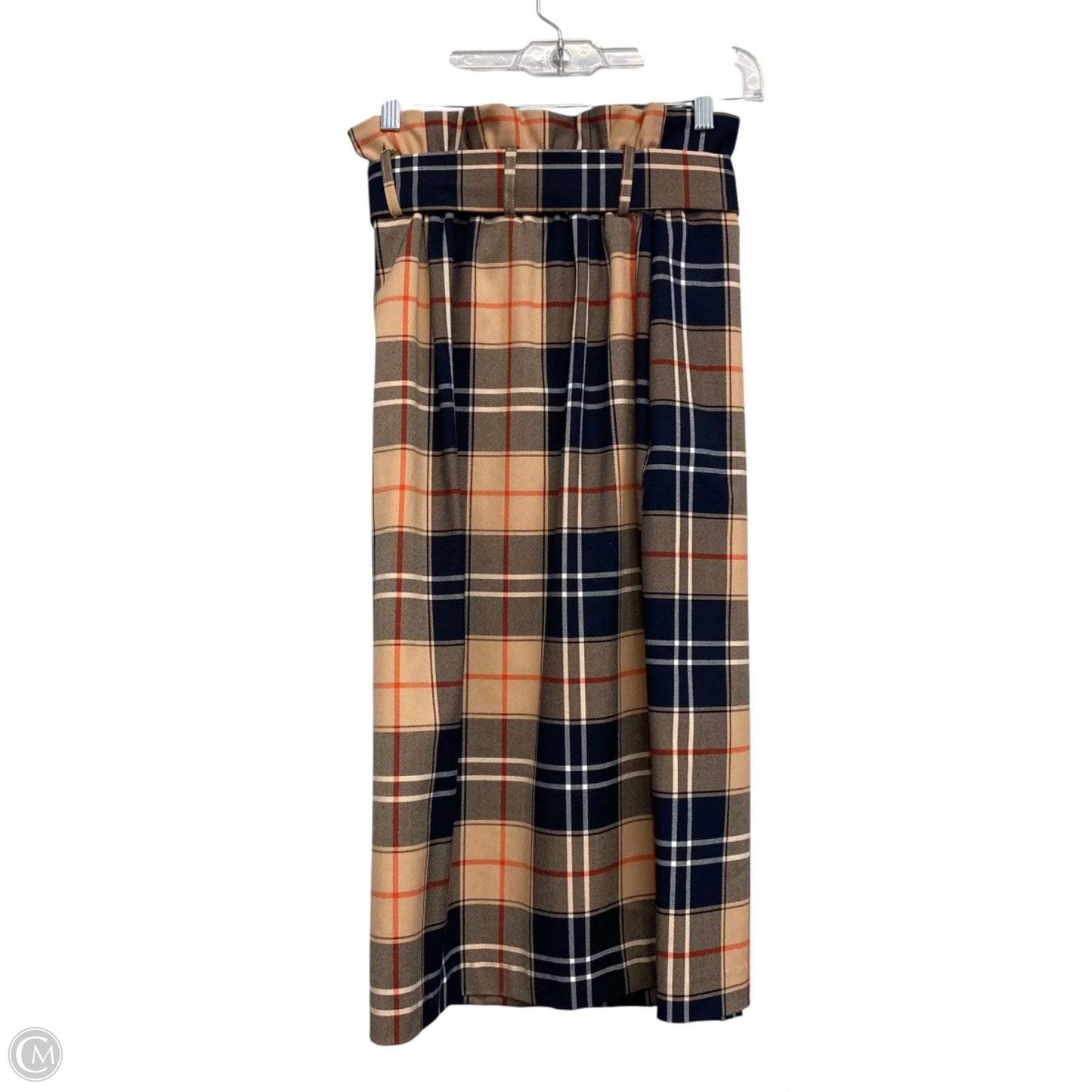 Skirt Midi By H&m In Plaid Pattern, Size: 4