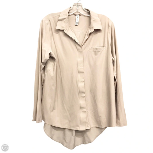Top Long Sleeve By Athleta In Taupe, Size: S