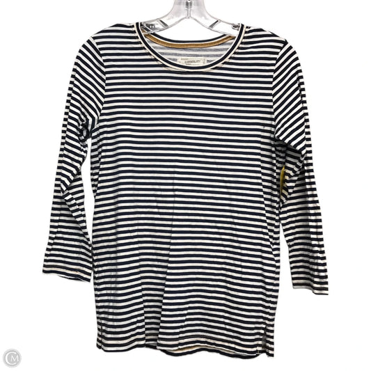 Top Long Sleeve Basic By Current Elliott In Striped Pattern, Size: S