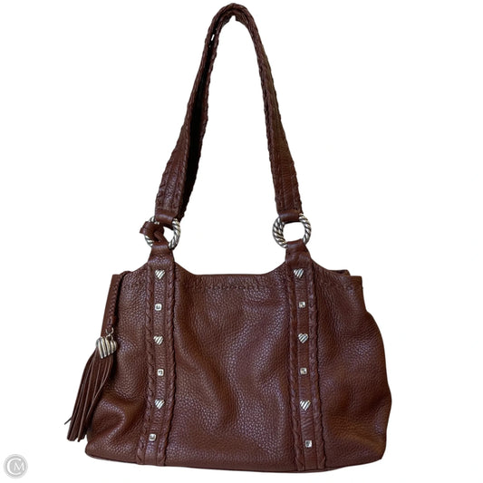 Handbag Leather By Brighton, Size: Medium