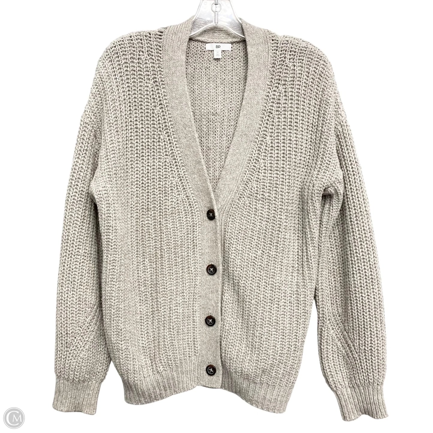 Sweater Cardigan By Bp In Grey, Size: M