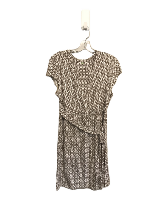 Brown & Cream Dress Casual Short By Dakini, Size: L