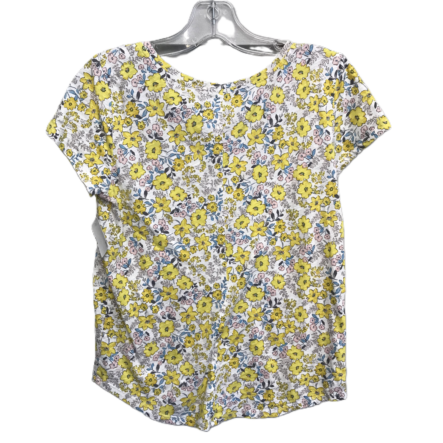 Yellow Top Short Sleeve By Loft, Size: Xs