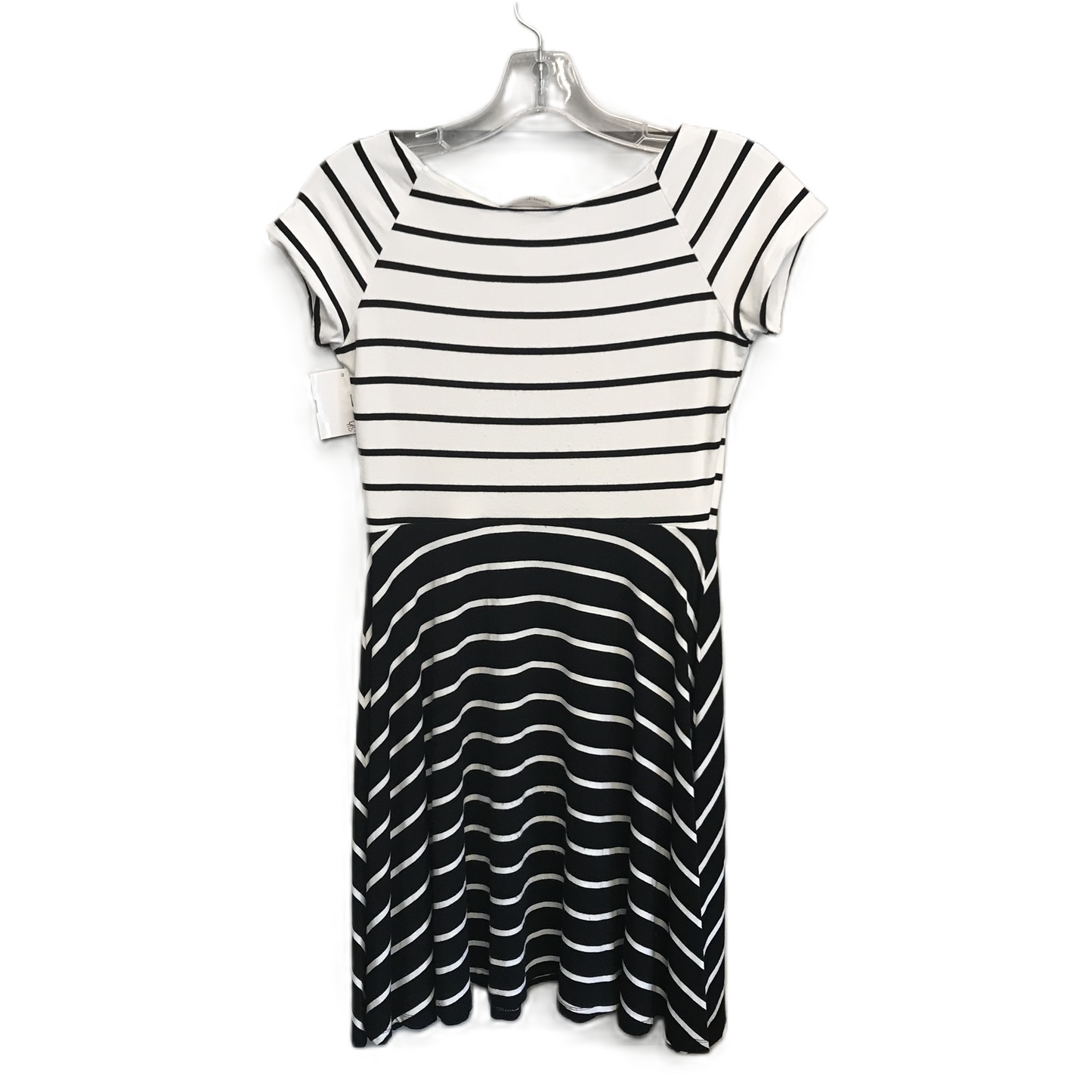 Black & White Dress Casual Midi By Loft, Size: Xs