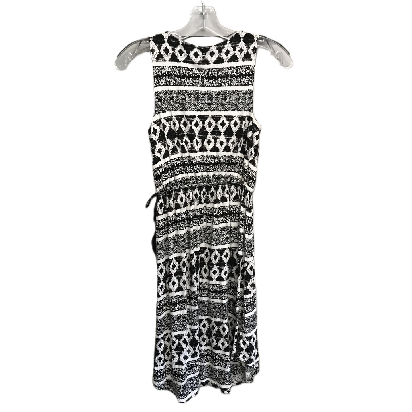 Black & White Dress Casual Midi By Loft, Size: Xxs