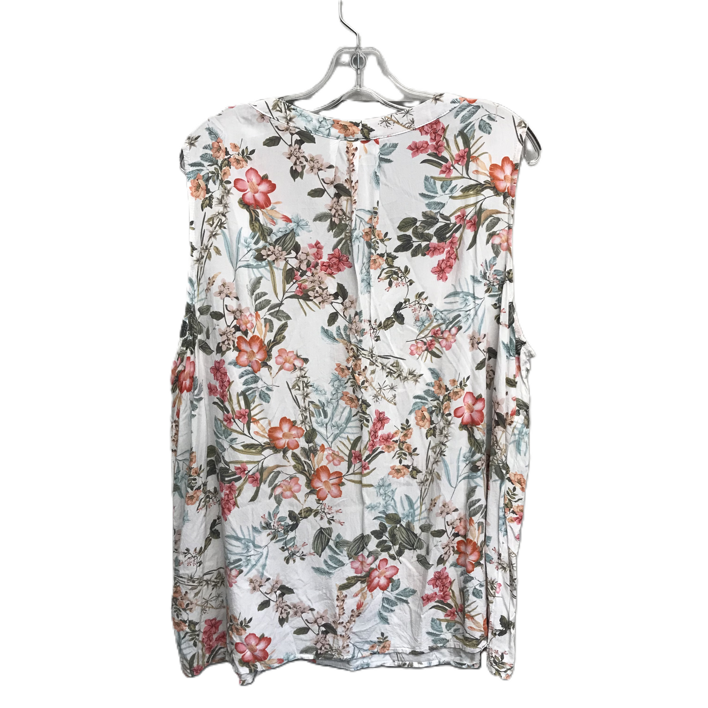 Tropical Print Top Sleeveless By Artisan Ny, Size: 2x