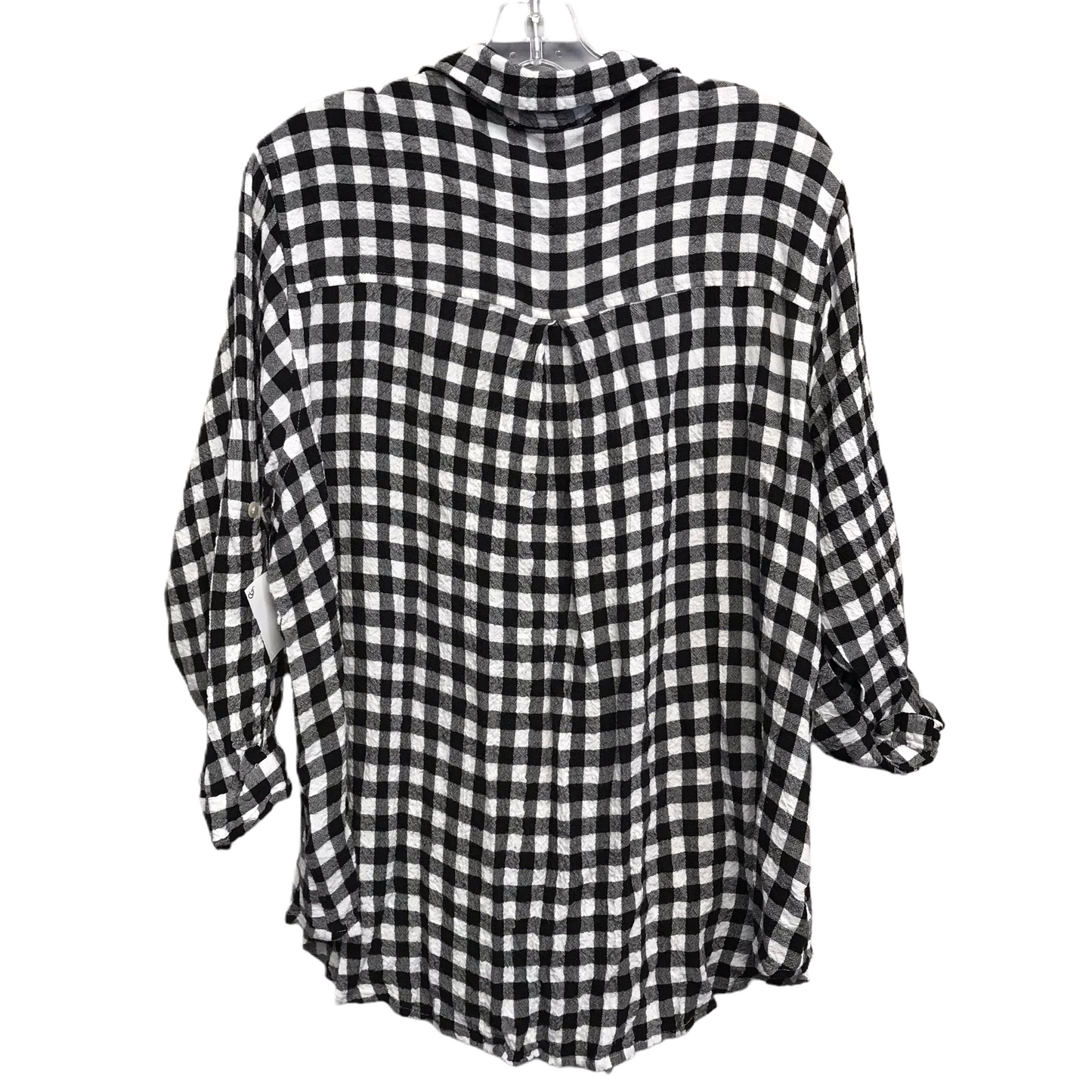 Top Long Sleeve By Jane And Delancey In Black & White, Size: 1x