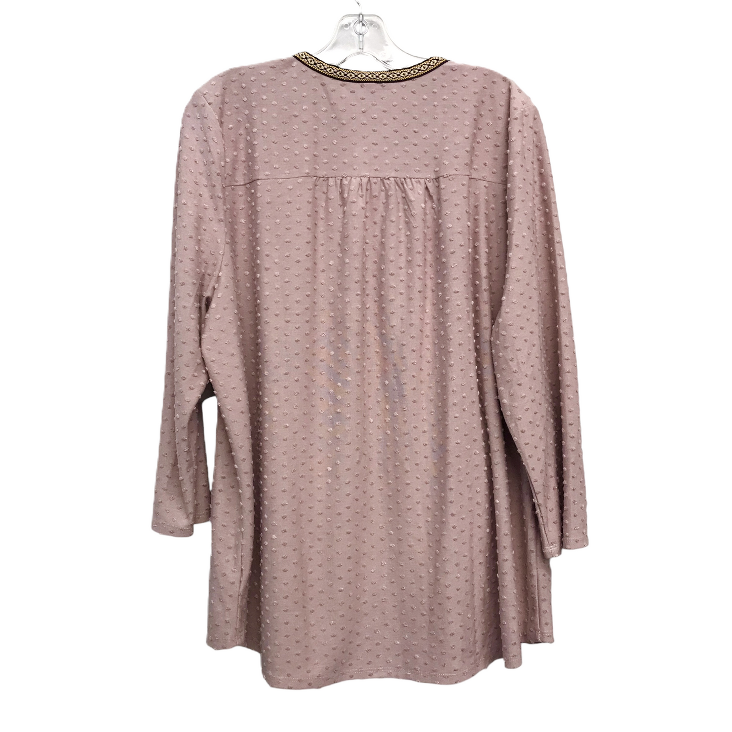 Top Long Sleeve By Dr2 In Purple, Size: 1x