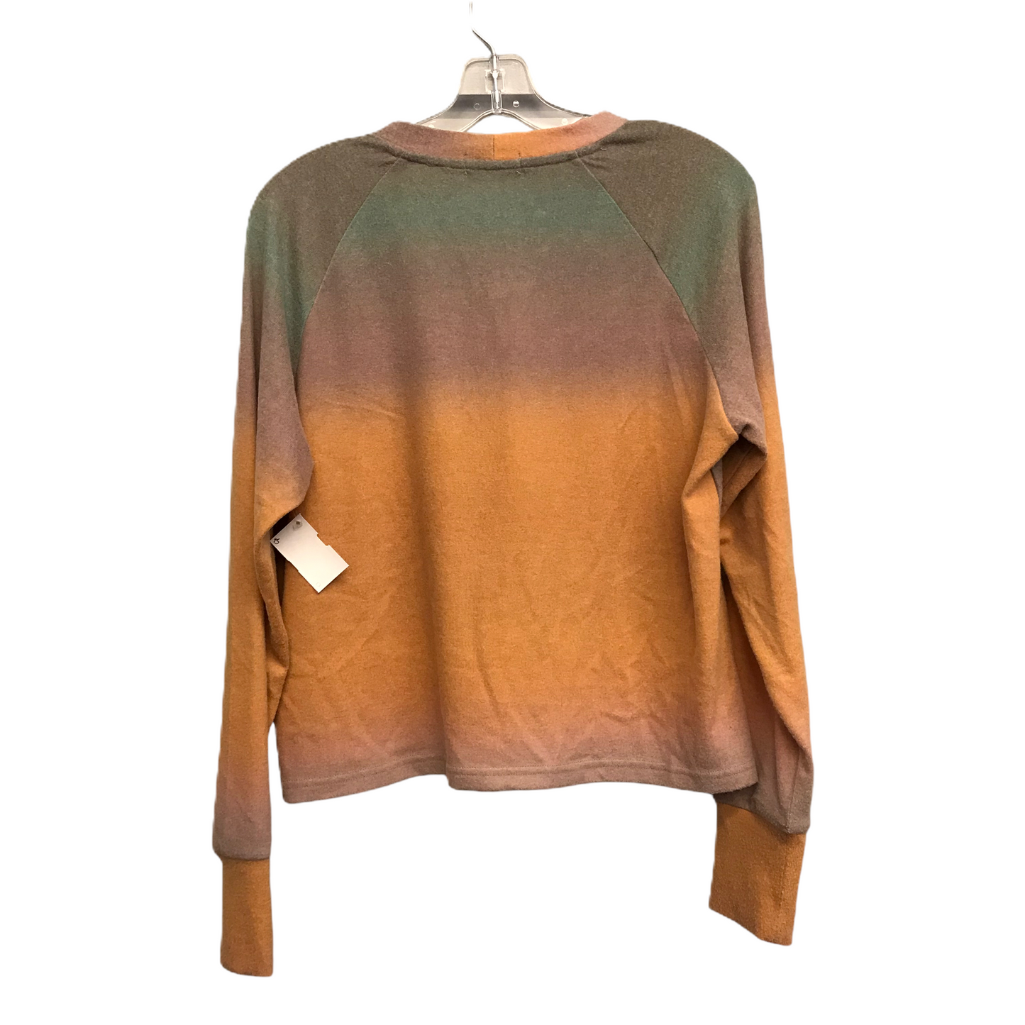 Top Long Sleeve By LNA Clothing  In Green & Orange, Size: M