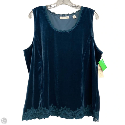 Top Long Sleeve By Croft And Barrow In Green, Size: 2x