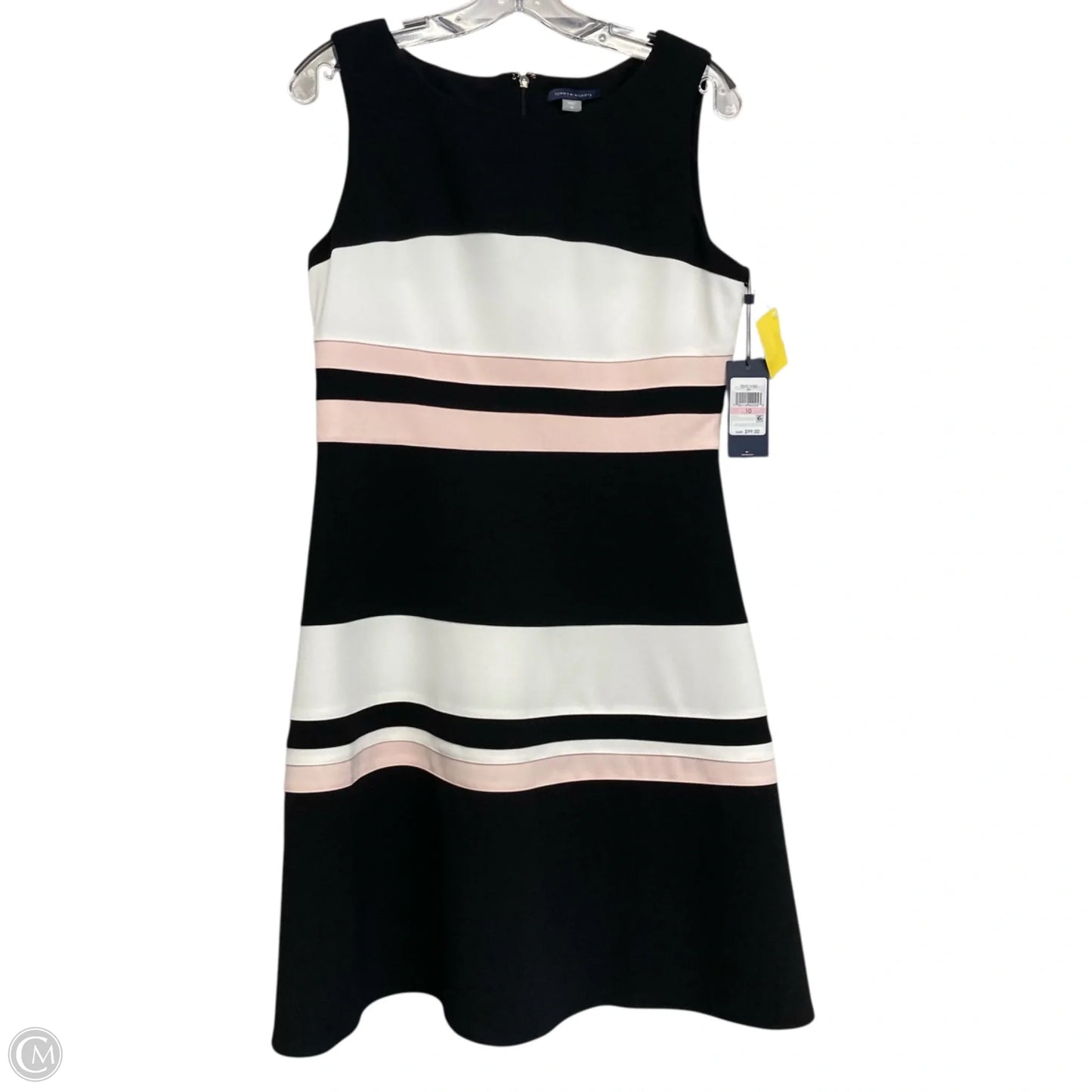 Dress Work By Tommy Hilfiger In Black & White, Size: M