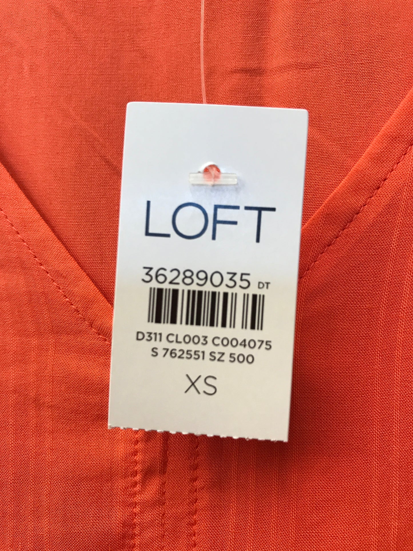 Orange Top Sleeveless By Loft, Size: Xs