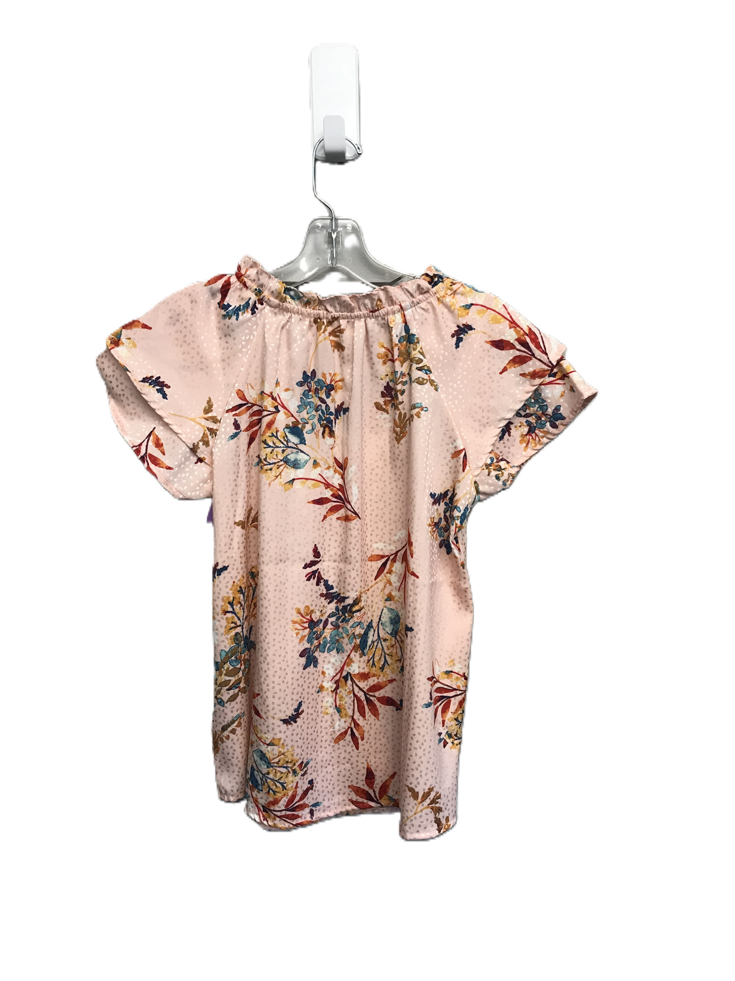 Floral Print Top Short Sleeve By Maven Size: S