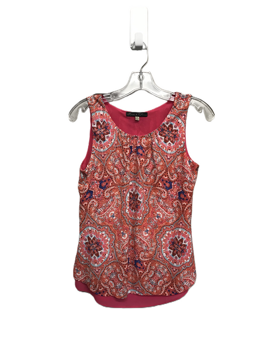 Paisley Print Top Sleeveless By Rose And Olive, Size: Xs