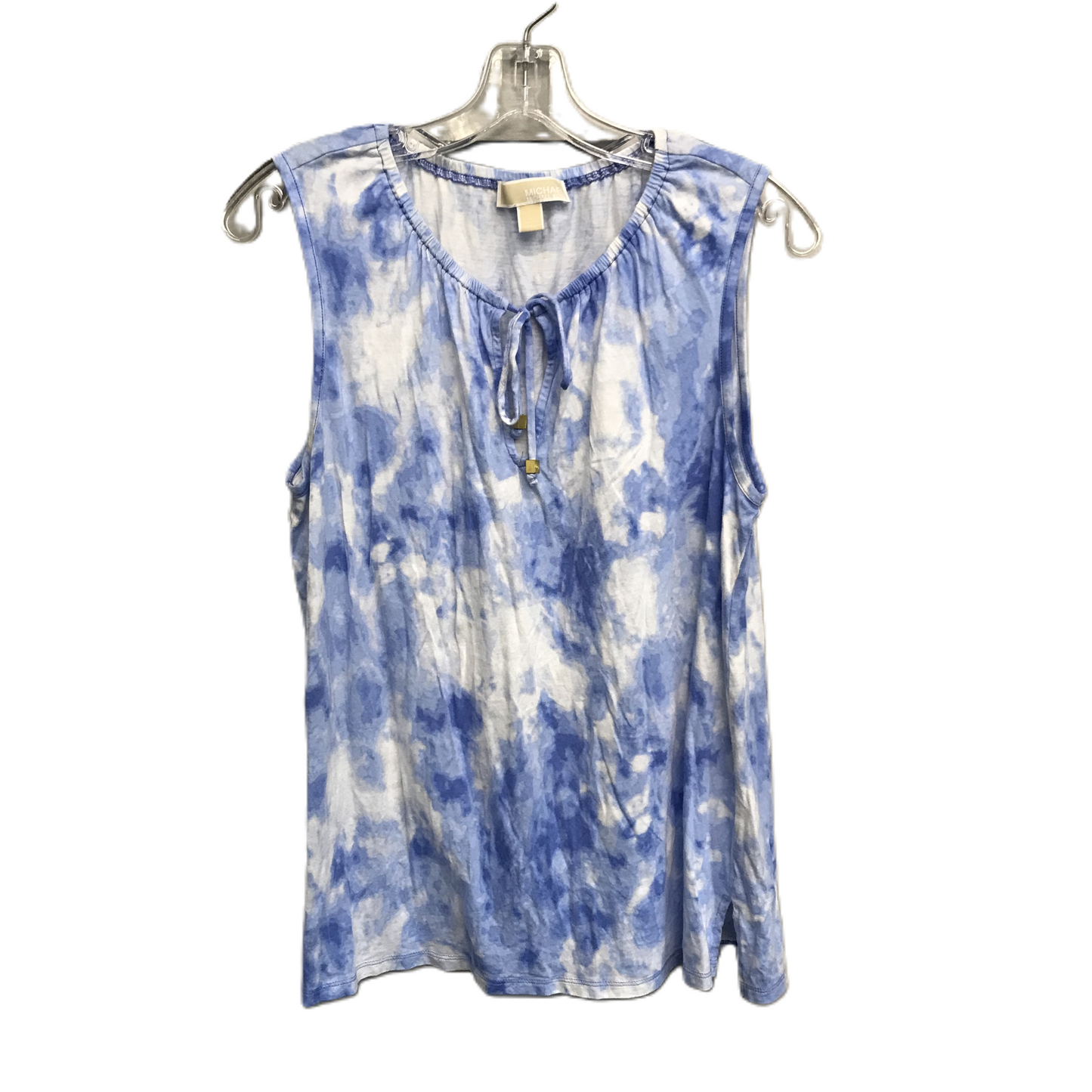 Blue & White Top Sleeveless By Michael By Michael Kors, Size: L