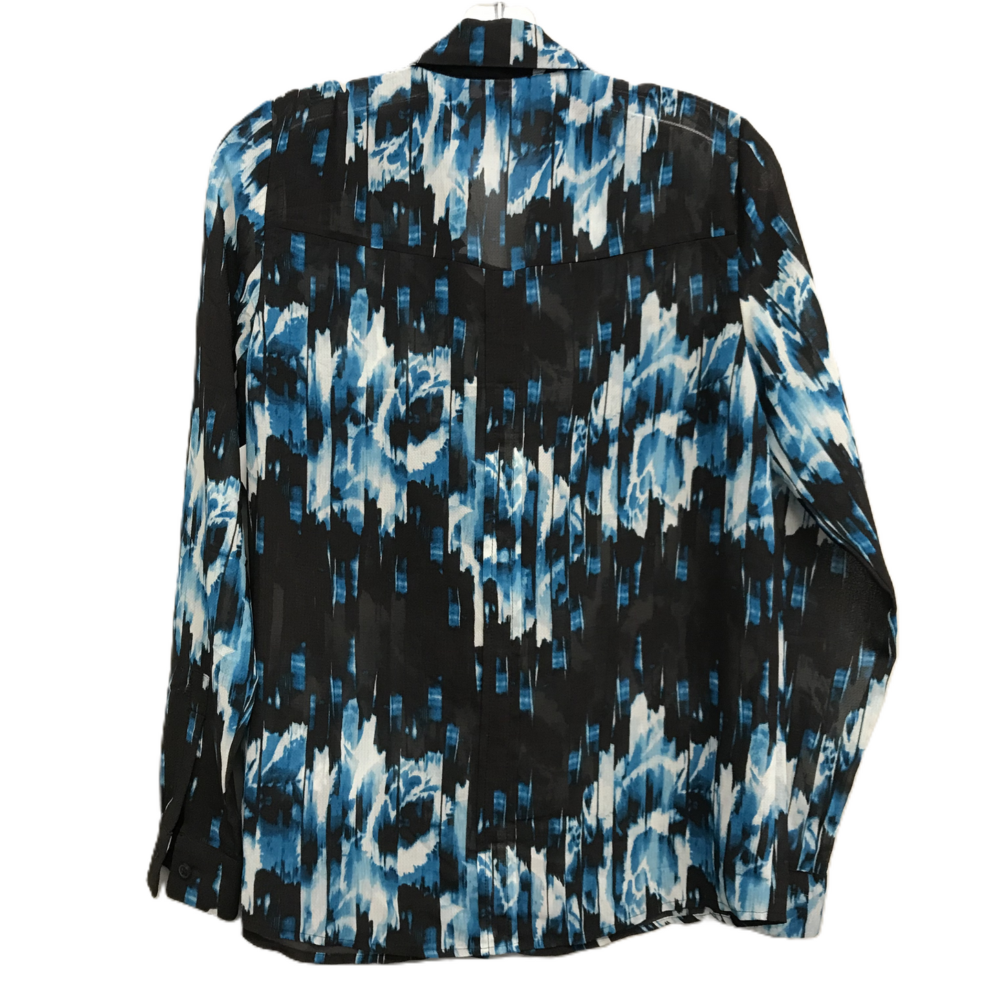 Top Long Sleeve By Derek Lam In Black & Blue, Size: S