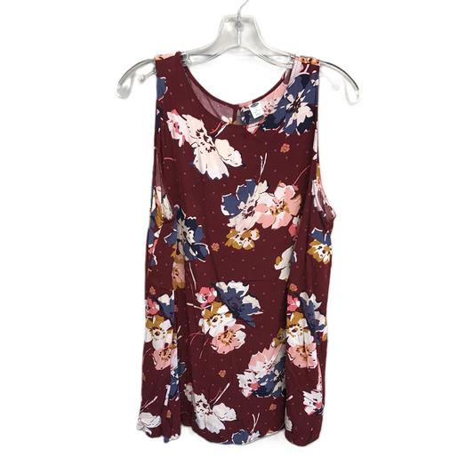 Floral Print Top Sleeveless By Old Navy, Size: 3x