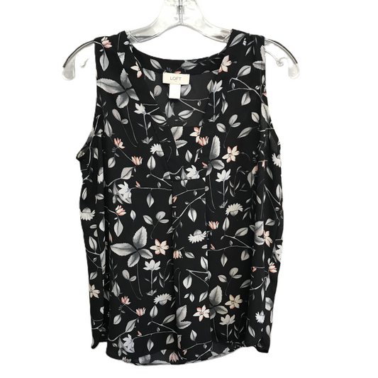 Floral Print Top Sleeveless By Loft, Size: S