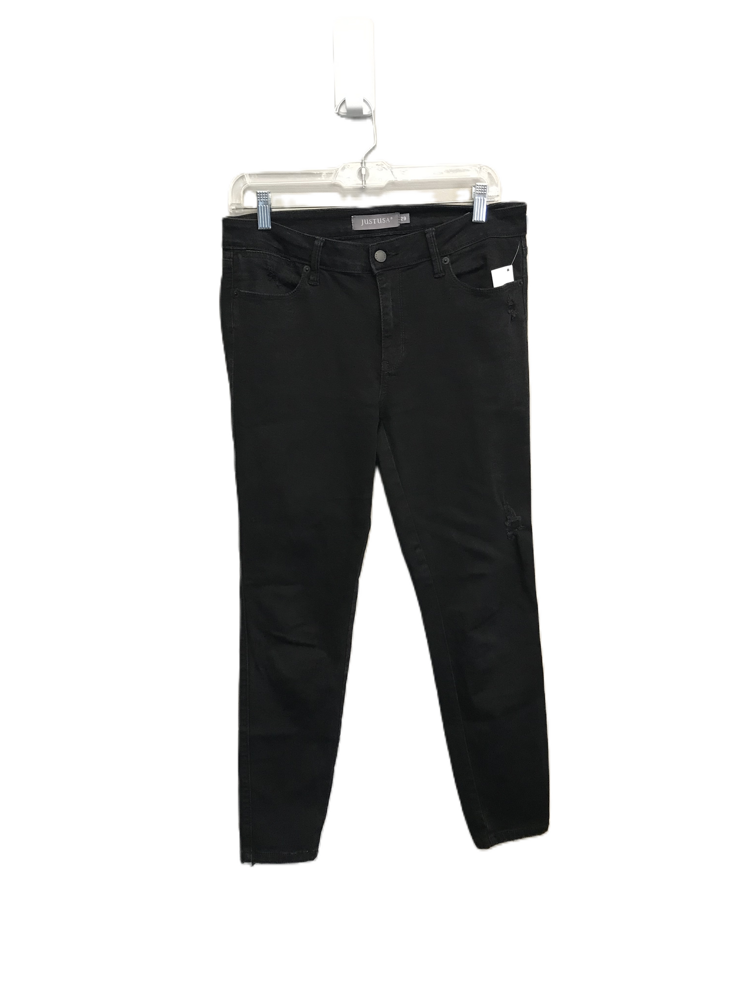 Black Jeans Skinny By Just Usa Size: 8