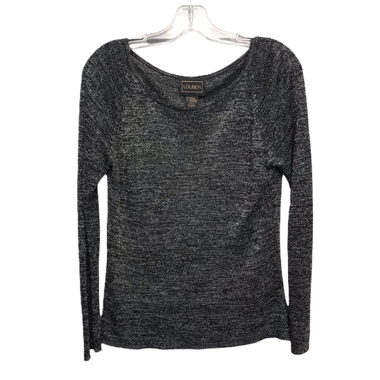 Top Long Sleeve By Louben In Black, Size: L