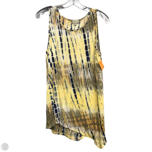 Top Sleeveless By Live And Let Live In Yellow, Size: L