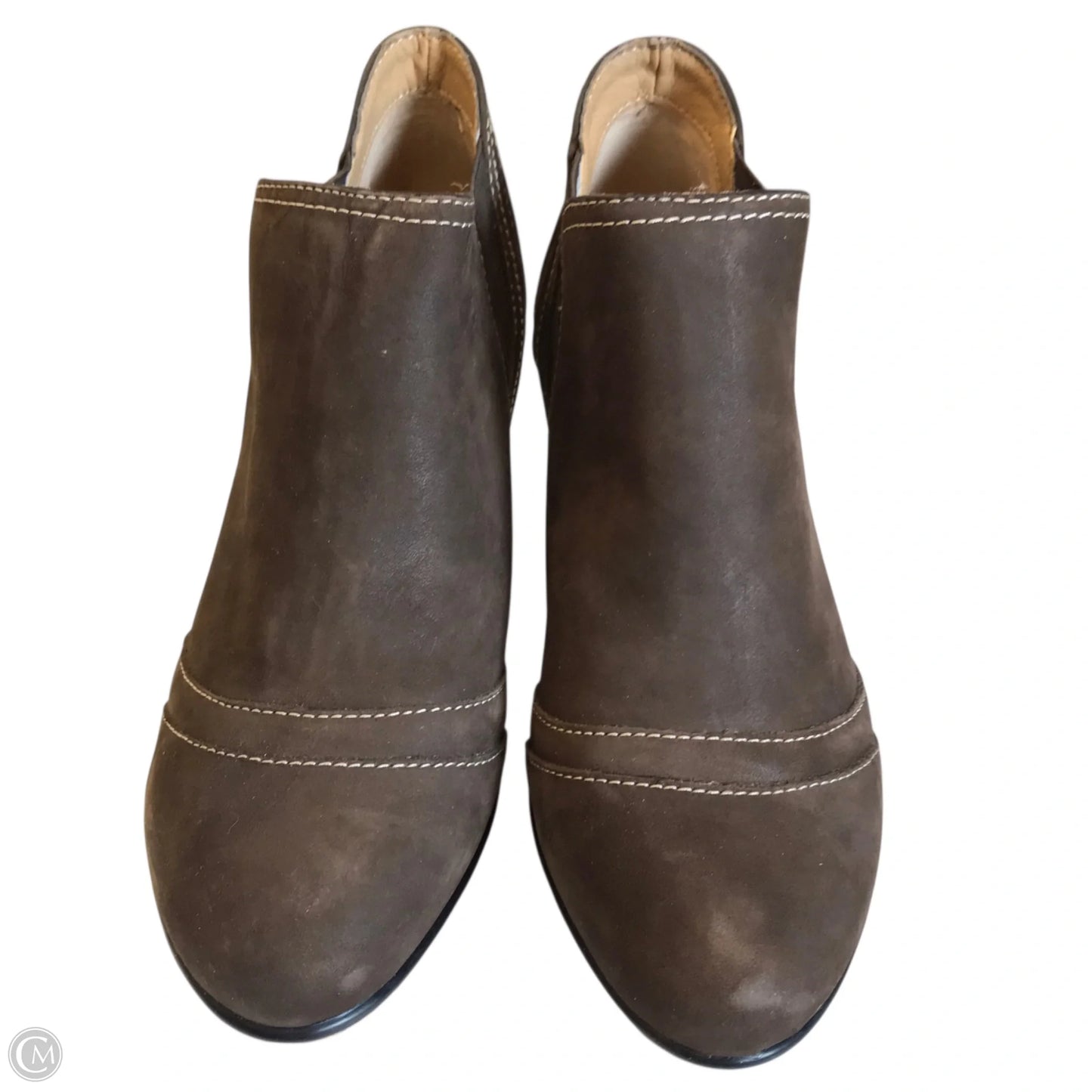 Boots Ankle Heels By Softspots In Brown, Size: 7