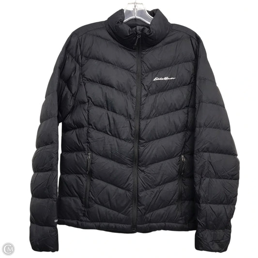 Jacket Puffer & Quilted By Eddie Bauer In Black, Size: M