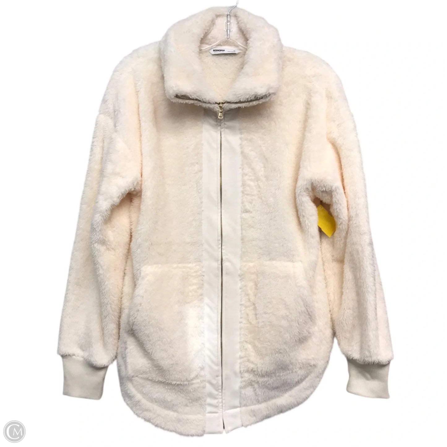 Jacket Faux Fur & Sherpa By Sonoma In Ivory, Size: M