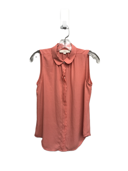 Peach Top Sleeveless By Loft, Size: Xs