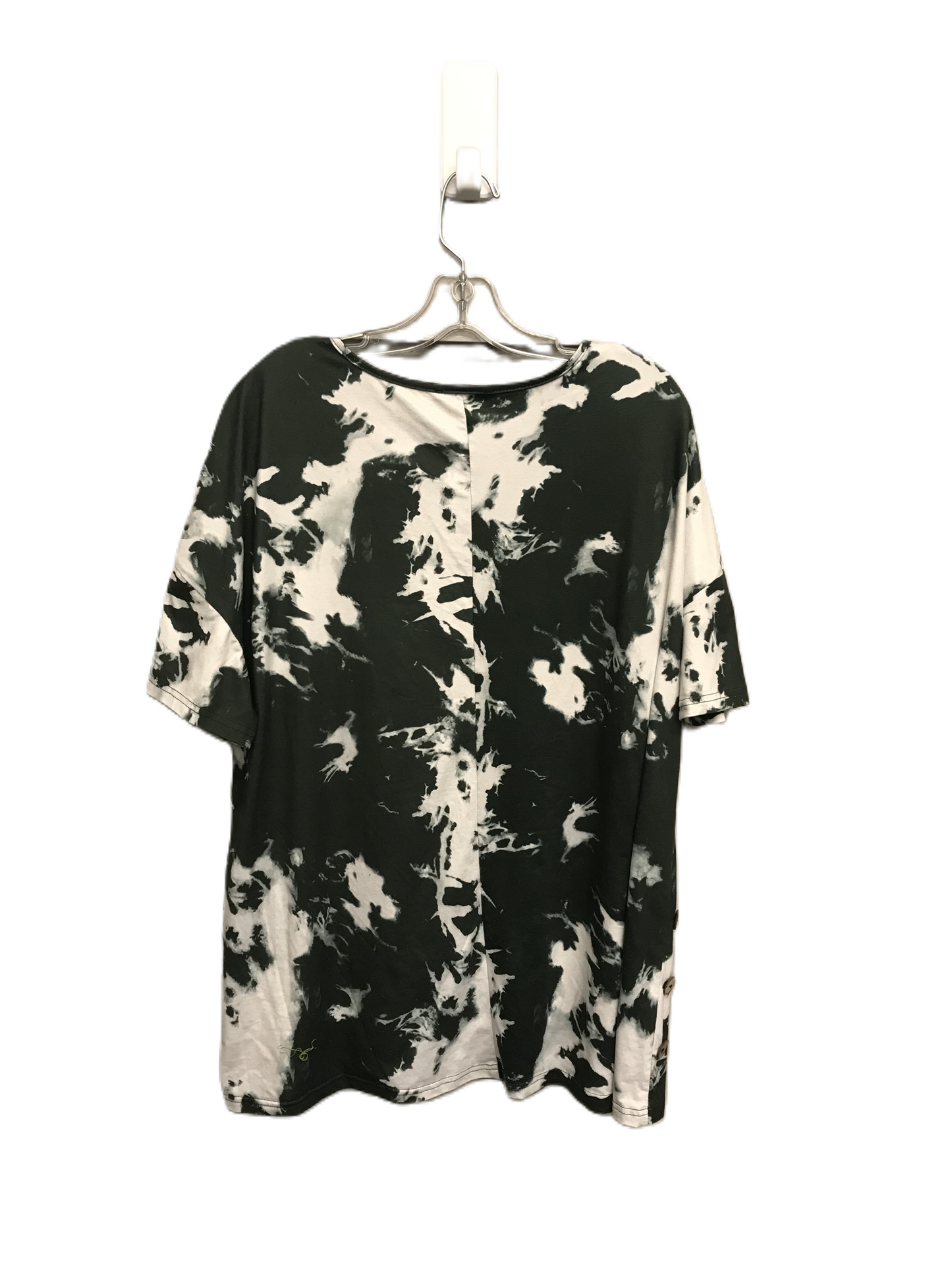 Tie Dye Print Top Short Sleeve By Shein, Size: 1x