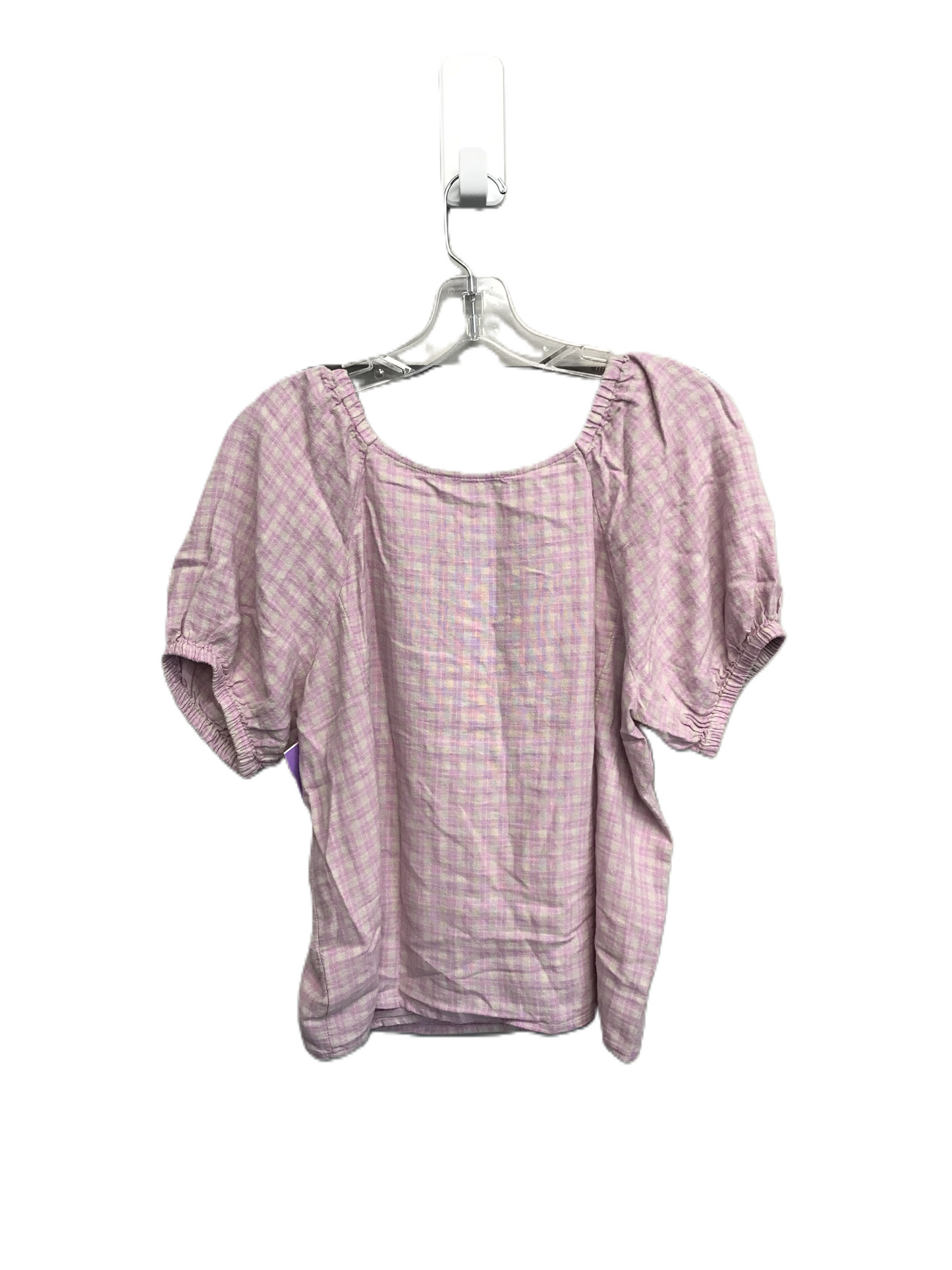 Purple & Tan Top Short Sleeve By Madewell, Size: S