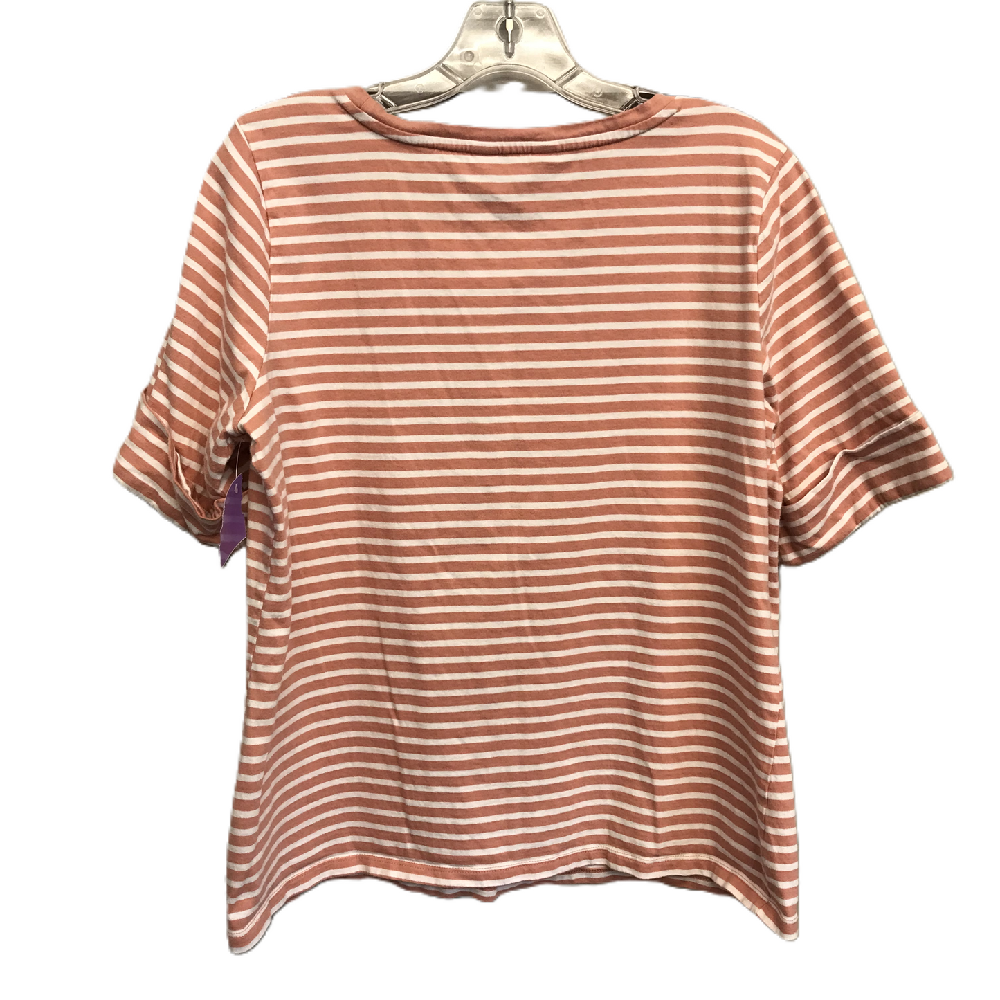 Striped Pattern Top Short Sleeve By Liz Claiborne, Size: Xl