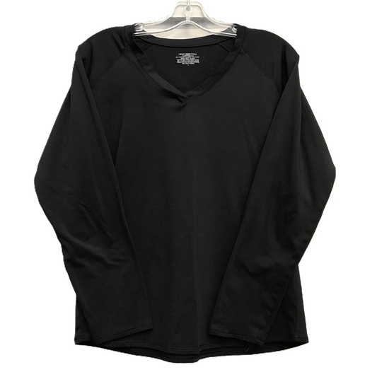 Top Long Sleeve By Cuddl Duds In Black, Size: L