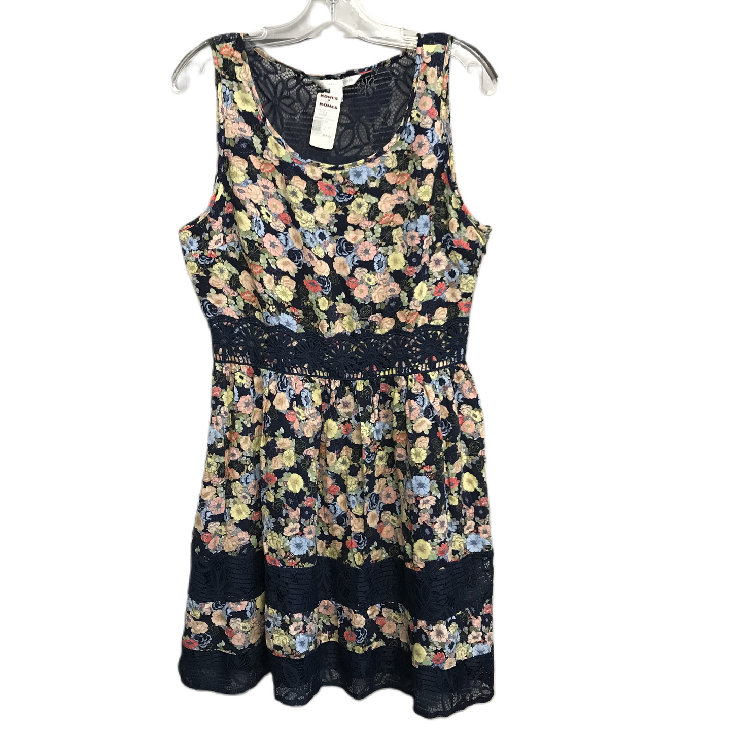 Floral Print Dress Casual Short By Lc Lauren Conrad, Size: Large