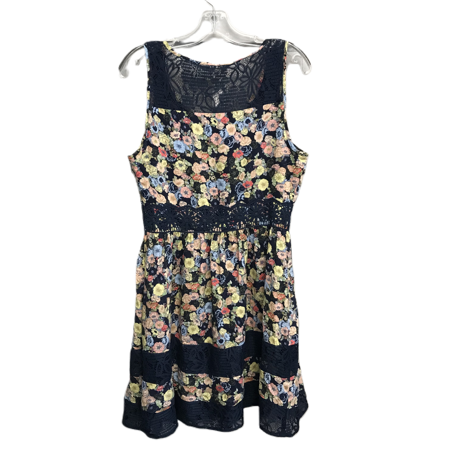 Floral Print Dress Casual Short By Lc Lauren Conrad, Size: Large