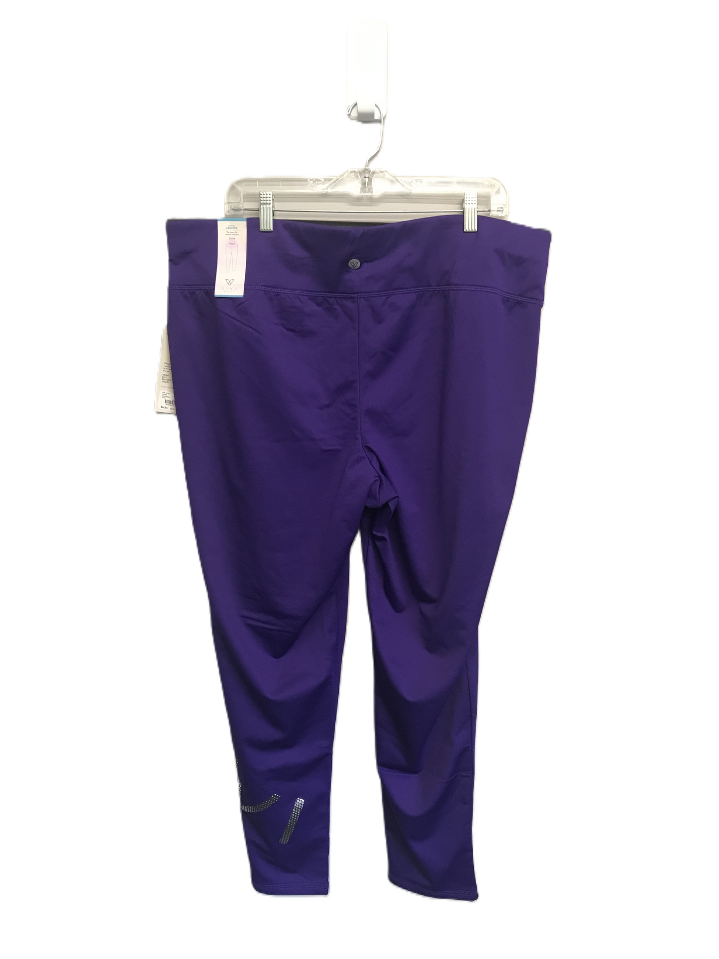 Purple Athletic Leggings By Livi Active, Size: Xxxl