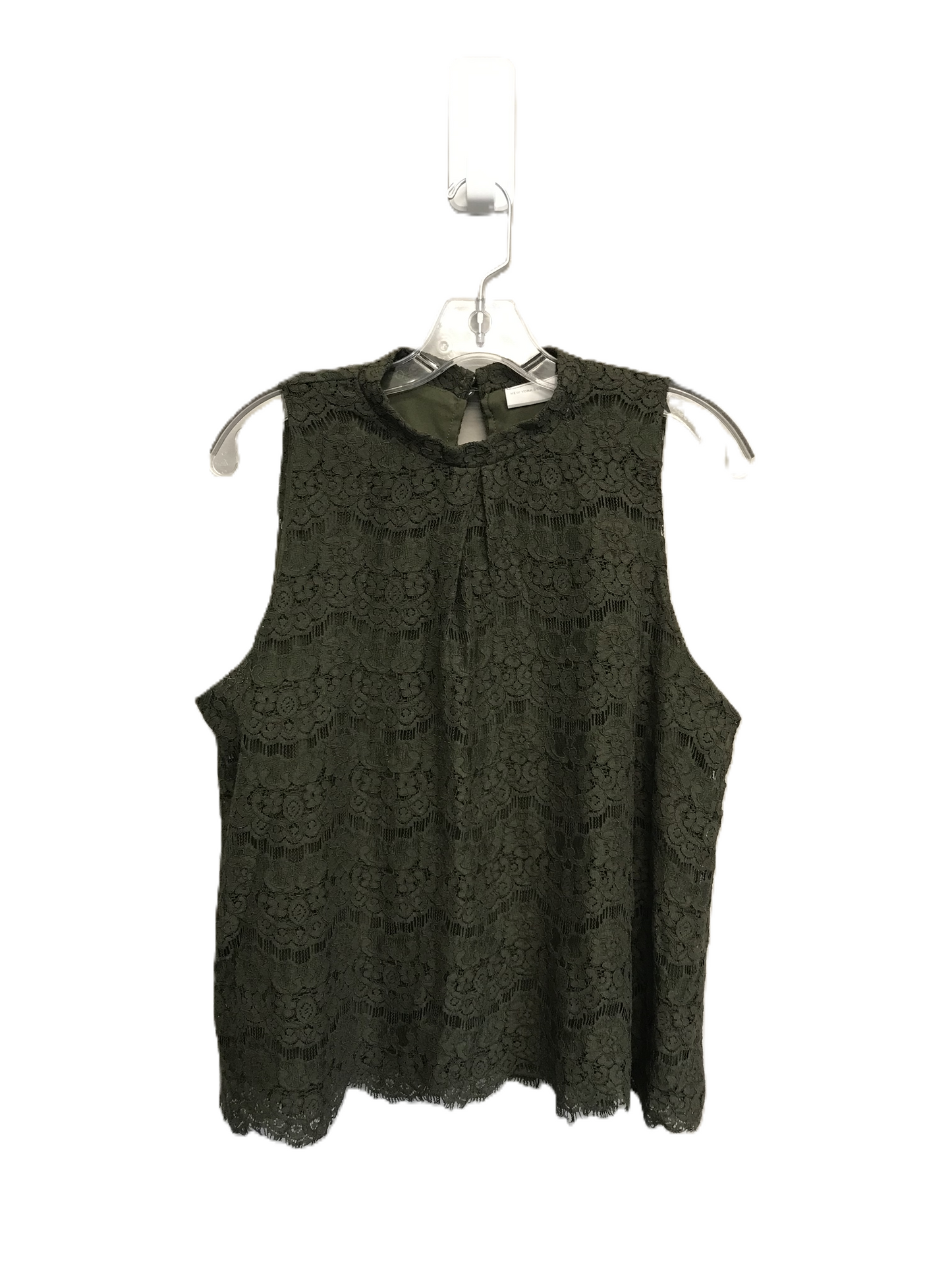 Green Top Sleeveless By New York And Co, Size: L