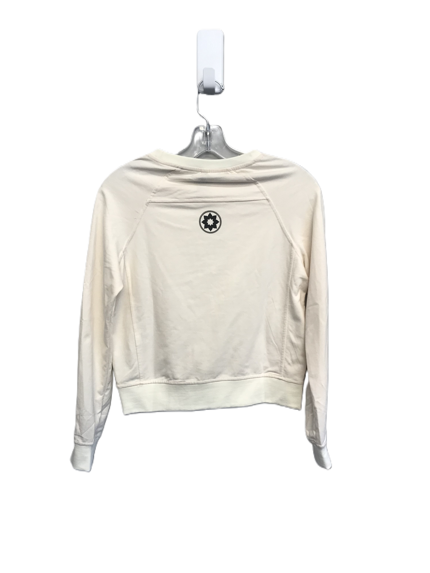 Cream Athletic Sweatshirt Crewneck By Club Pilates Size: S