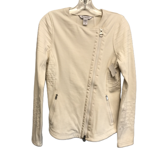 Cream Athletic Jacket By Athleta, Size: Petite   S